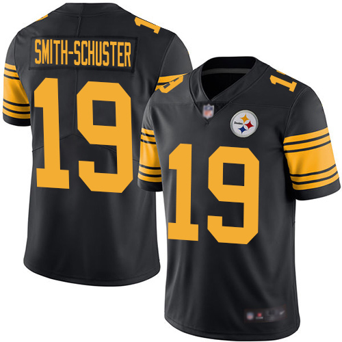 Men Pittsburgh Steelers Football #19 Limited Black JuJu Smith Schuster Rush Vapor Untouchable Nike NFL Jersey->pittsburgh steelers->NFL Jersey